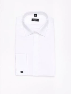 koszula saverne 3155 na spinki slim fit biała Recman