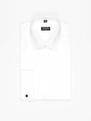 KOSZULA SAVERNE 3228T SP SLIM FIT BIAŁA Z BAWEŁNY Recman