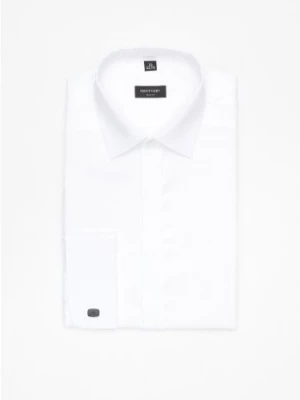 koszula saverne 3623 na spinki slim fit biała Recman