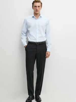 Koszula Slim Fit W Kratkę Vichy - Błękitny - Massimo Dutti - Male
