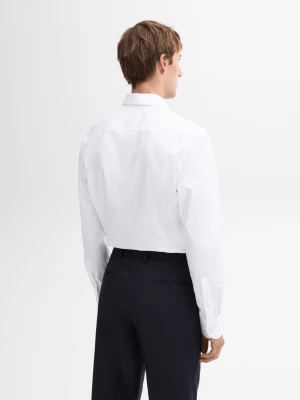 Koszula Slim Fit Z Bawełnianej Popeliny - Biały - - Massimo Dutti - Mężczyzna