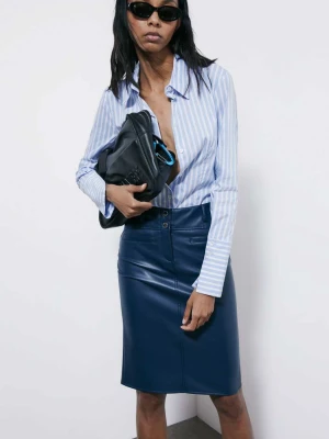 Koszula slim fit z popeliny w paski PATRIZIA PEPE