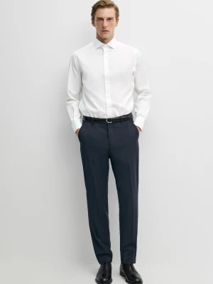 Koszula Slim Fit Ze 100% Bawełny - Biały - Massimo Dutti - Male