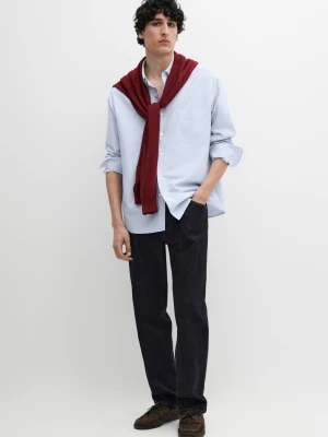 Koszula Slim Z Bawełną - Błękitny - - Massimo Dutti - Mężczyzna