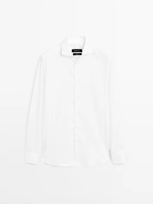 Koszula Slim Ze 100% Bawełny - Biały - Massimo Dutti - Male