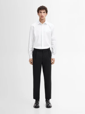 Koszula Slim Ze 100% Bawełny - Biały - - Massimo Dutti - Mężczyzna