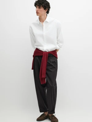 Koszula Slim Ze 100% Bawełny - Biały - - Massimo Dutti - Mężczyzna