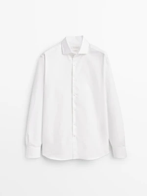 Koszula Slim Ze 100% Bawełny - Biały - - Massimo Dutti - Mężczyzna