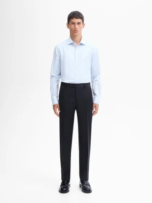 Koszula Slim Ze 100% Bawełny - Błękitny - - Massimo Dutti - Male