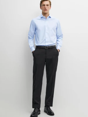 Koszula Slim Ze 100% Bawełny - Błękitny - Massimo Dutti - Male