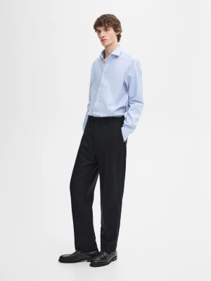 Koszula Slim Ze 100% Bawełny - Błękitny - - Massimo Dutti - Mężczyzna