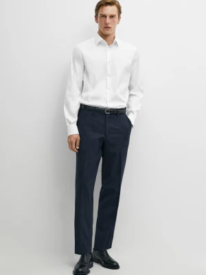 Koszula Slim Ze Stretchem - Biały - Massimo Dutti - Male