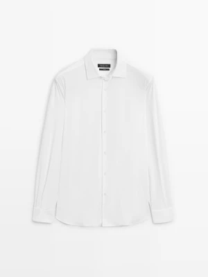 Koszula Slim Ze Stretchem - Biały - - Massimo Dutti - Mężczyzna