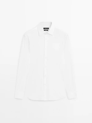 Koszula Slim Ze Stretchem - Biały - - Massimo Dutti - Mężczyzna