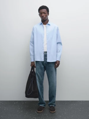 Koszula Slim Ze Stretchem - Błękitny - - Massimo Dutti - Mężczyzna