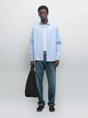 Koszula Slim Ze Stretchem - Błękitny - - Massimo Dutti - Mężczyzna