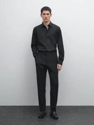 Koszula Slim Ze Stretchem - Czarny - - Massimo Dutti - Mężczyzna