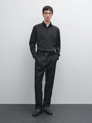 Koszula Slim Ze Stretchem - Czarny - - Massimo Dutti - Mężczyzna