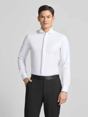 Koszula smokingowa o kroju slim fit z diagonalu Eterna