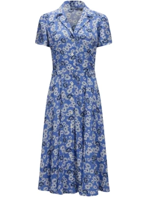 Koszula Sukienka Kwiaty Niebieski Biały Ralph Lauren