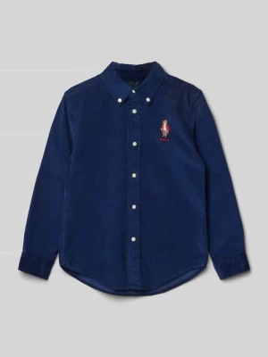 Koszula sztruksowa o kroju regular fit z kołnierzykiem typu button down Polo Ralph Lauren Kids