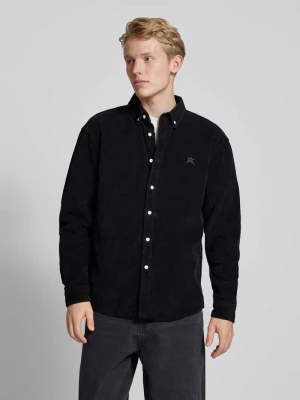 Koszula sztruksowa o kroju regular fit z kołnierzykiem typu button down REVIEW