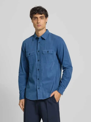 Koszula sztruksowa o kroju regular fit z kołnierzykiem typu kent OLYMP Level Five