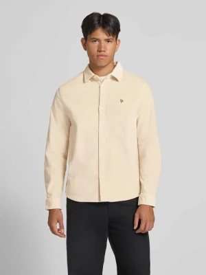 Koszula sztruksowa o kroju slim fit z mieszanki bawełny REVIEW Écru