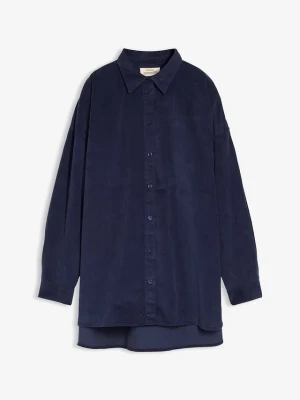 Koszula sztruksowa oversize BonPrix niebieski