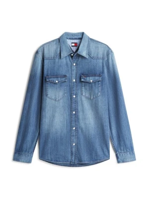 Koszula Tommy Jeans niebieski denim