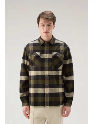 Woolrich Koszula "Trail" - Regular fit - w kolorze khaki ze wzorem rozmiar: M