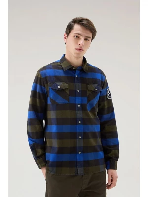 Woolrich Koszula "Trail" - Regular fit - w kolorze niebieskim ze wzorem rozmiar: M