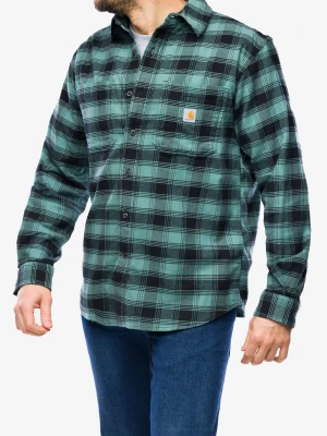 Koszula turystyczna Cartartt Flannel L/S Plaid Shirt - sea pine Carhartt