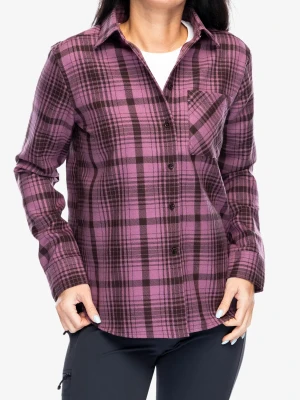 Koszula turystyczna damska Icebreaker Merino 200 Dawnder LS Flannel Shirt Plaid - bittersweet/deco/p