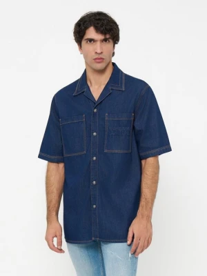 Koszula Versace Jeans Couture niebieski denim