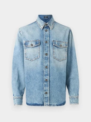 Koszula Versace niebieski denim