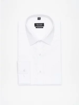 koszula versone 3028 długi rękaw custom fit biały Recman