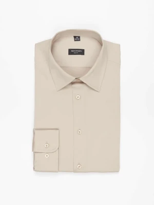 KOSZULA VERSONE 3225D DŁUGI RĘKAW SLIM FIT BEŻOWA Recman
