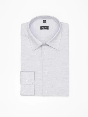 KOSZULA VERSONE 3255D DŁUGI RĘKAW SLIM FIT SZARA Z BAWEŁNY Recman