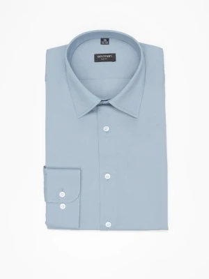 KOSZULA VERSONE 3257D DŁUGI RĘKAW SLIM FIT BŁĘKITNA Z TENCELEM Recman