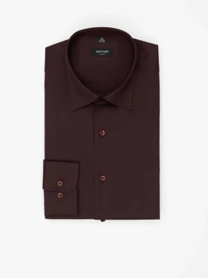 KOSZULA VERSONE 3334E DŁUGI RĘKAW SLIM FIT FIOLETOWA Z BAWEŁNY Recman