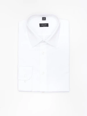 KOSZULA VERSONE 4517 DŁUGI RĘKAW SLIM FIT BIAŁA Z BAWEŁNY Recman