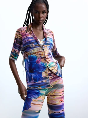 koszula w akwarelowe kwiaty Desigual