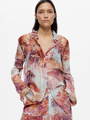 Koszula w deseń paisley Desigual czerwony