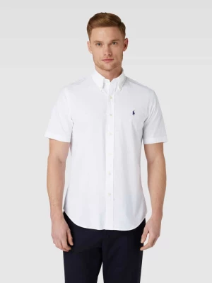 Koszula w jednolitym kolorze z wyhaftowanym logo Polo Ralph Lauren