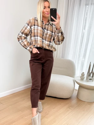 Koszula w Kratę Brązowa Joko ClothStore
