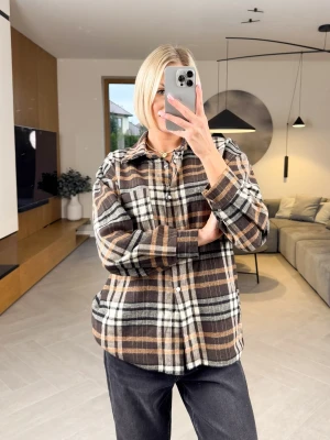 Koszula w Kratkę Brązowa Vero ClothStore