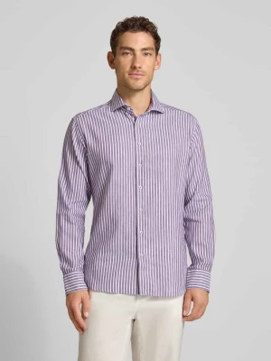 Koszula w kroju regular fit do biznesu z kołnierzykiem typu kent Eterna