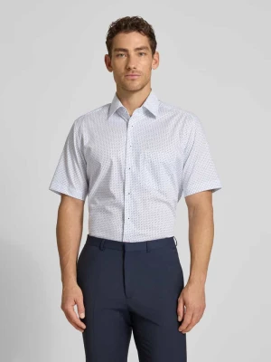 Koszula w kroju regular fit do biznesu z kołnierzykiem typu kent Eterna