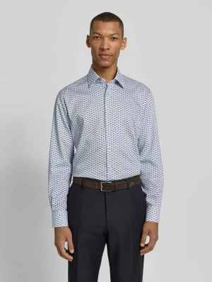 Koszula w kroju regular fit do biznesu z kołnierzykiem typu kent Eterna